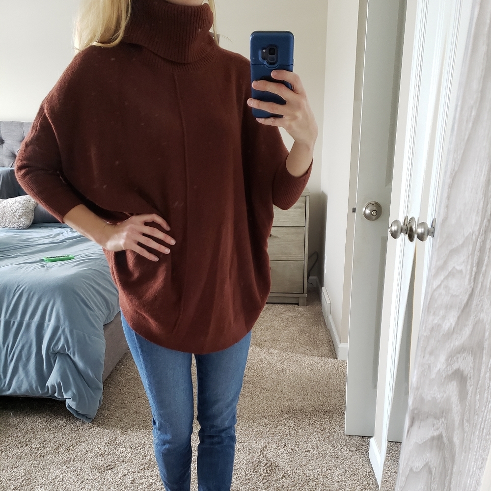 NWT LOFT Shirttail Poncho Sweater